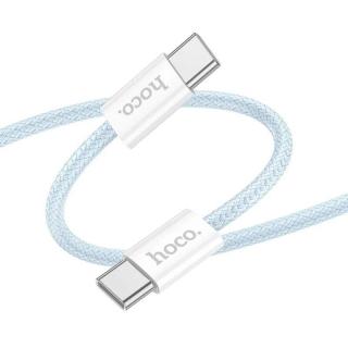 Kábel HOCO X104 typ C-typ C, 1m 60W modrý (Vysoko výkonný nabíjací kábel typ C na typ C)