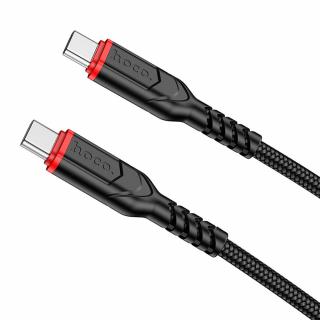 Kábel HOCO X59 typ C-typ C, 2m 60W čierny (Kábel na telefón na koncovku typ C HOCO X59 typ C na typ C Power Delivery PD60W 3A Victory 2m - biely)