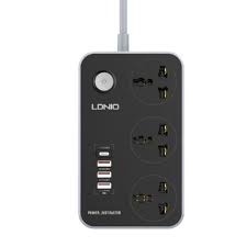 LDNIO SC3412 2500W - predlžovací kábel (Predlžovací kábel LDNIO s 3x USB A QC 3.0, 1x USB C PD, 3A 250A 2500W zásuvkami)