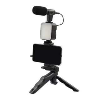 OEM AY-49 Súprava na tvorbu videa (Súprava/držiak na selfie statív Bluetooth s LED svetlom, mikrofónom a diaľkovým ovládačom)
