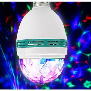 OEM E27 LBMPL 0044 LED RGB žiarovka (Disco Mini Party LED žiarovka bez adaptéra otočná RGB LED 3W Grugen)