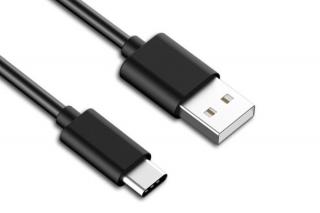 OEM HD16 0035 USB-typ C 2A 2m kábel typ C universal čierny (Kábel na telefón na koncovku typ C - 2 metre - čierny)