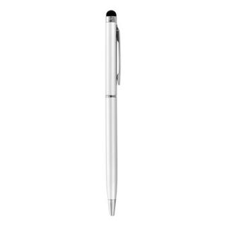 OEM STYLUS PEN universal 2v1 strieborné (Stylus pre dotykové obrazovky kapacitné s perom)