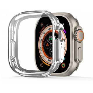 Puzdro na hodinky APPLE WATCH Series Ultra 49mm strieborné DUX DUCIS SAMO (Samo ochranné mäkké puzdro TPU so sklom pre Apple Watch Series ULTRA 49mm)