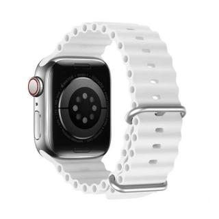 Remienok na hodinky APPLE WATCH 38/40/41mm biele DUX DUCIS OCEAN WAVE (Športový silikónový remienok pre Apple Watch 38/40/41 mm)