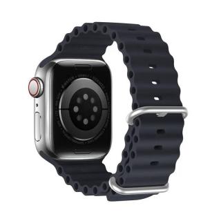 Remienok na hodinky APPLE WATCH 38/40/41mm grafitové DUX DUCIS OCEAN WAVE (Športový silikónový remienok pre Apple Watch 38/40/41 mm)