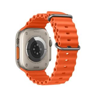 Remienok na hodinky APPLE WATCH 42/44/45/49mm oranžový FORCELL F-DESIGN FA12 (Remienok silikónový FORCELL F-DESIGN FA12 pre Apple Watch veľkosť 42/44/45/49mm)