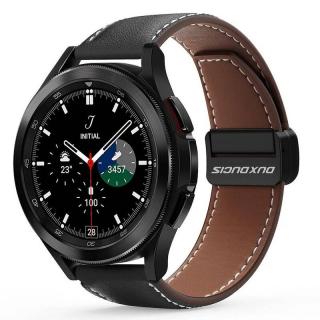 Remienok na hodinky Samsung Galaxy Watch/Huawei Watch/Honor Watch čierny DUX DUCIS YA (Kožený remienok pre Samsung Galaxy Watch / Huawei Watch / Honor Watch (20 mm remienok))