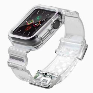 Silikónový remienok na hodinky APPLE WATCH 6/5/4/3/2/SE (40mm/38mm) priesvitné STRAP FABRIC LIGHT (Silikónový remienok pre Apple Watch 38/40/41 mm)