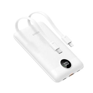 VEGER C11C 10000mAh (POWERBANK nabíjačka 10000 mAh so vstavanými káblami Typ C / Lightning PD QC3.0 2A 22,5W (W1170) biela)