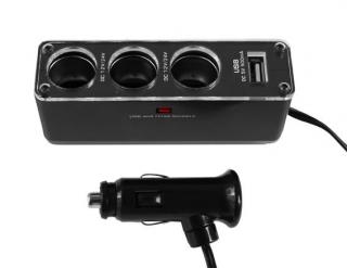 Voice Kraft VK 0096 12V-24V 3v1 universal (Rozdeľovač do zapaľovača)
