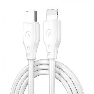 WiWU - Pioneer Wi-C002 USB kábel typ C - Lightning 30W 1m biely (Kábel na telefón Iphone z typ C na Lightning 30W)