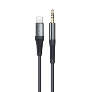 XO NB-R193A 1m čierny (Kábel AUX 3,5mm JACK - LIGHTNING podsvietenie 1m čierny XOK000057)