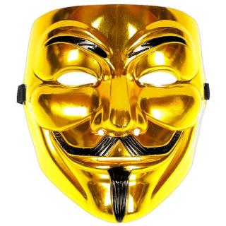Anonymous maska Vendeta zlatá (Maska na Halloween z filmu V ako Vendeta)