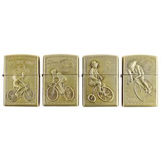 Benzínové zapaľovače 4ks Bicykle (Darčekové balenie Benzínových zapaľovačov 4ks)