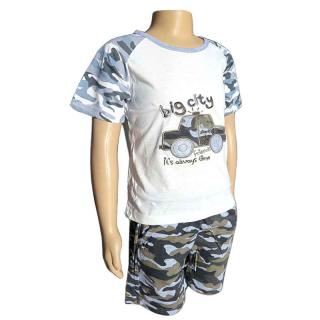 detská letná súprava Sunsea big city biela (šortky a tričko pre veľkosti 80 až 110 z army shopu nitra tifantex)