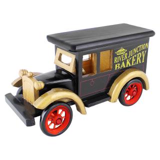 Drevený model auta Bakery 24cm (Drevená dekorácia auto - dĺžka 24cm, materiál drevo)