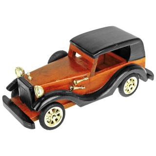 Drevený model auta so strechou 24cm (Drevené auto - dĺžka 240 mm, materiál: drevo, váha cca 280g)