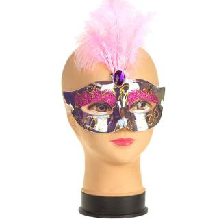 Karnevalová maska Škraboška strieborná (Škrabošky na ples a Masky na karneval)