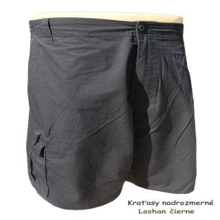 Kraťasy nadrozmerné Loshan čierne (pánska nadmerná veľkosť)