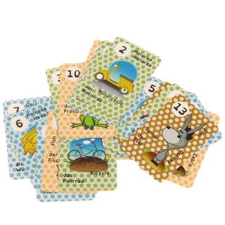 Kvarteto karty Učenie hrou 4 jazyky (Kvartetové karty pre deti Preklad slov Nemčina Angličtina Čeština)