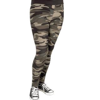 Legíny dámske maskáčové SL woodland (Dámske legíny s vysokým pásom)