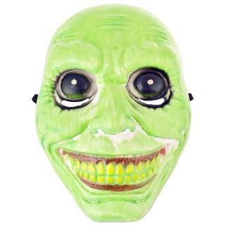 Maska svietiaca zelená (Maska na halloween s LED svetlami)