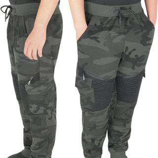 Maskáčové tepláky zateplené TA628 khaki (Pánske tepláky na zimu. Dobrá cena)