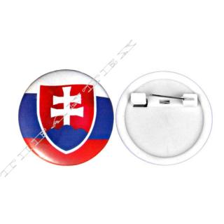 Odznak SLOVENSKO okrúhly 4,5cm (Slovenský znak odznak)