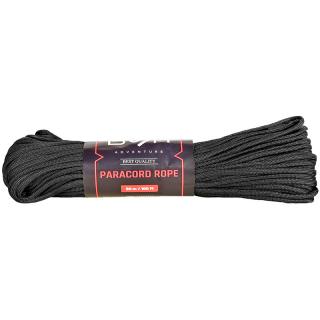 Paracord šnúra 30m čierna 4mm (Turistické potreby)