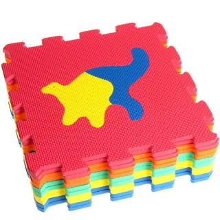 Penové Puzzle Dinosaury pre deti 32x32 cm 10ks (penove puzzle na zem, koberec, detská penová podložka na hranie)