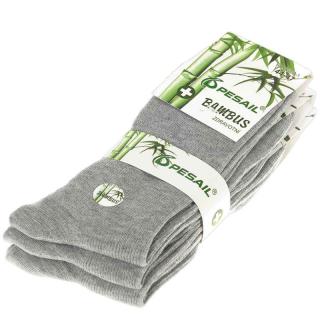 Pesail Pánske Bamboo ponožky 0710E6 sivé 3 páry