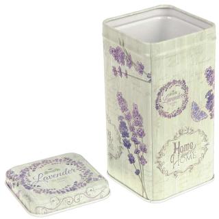 Plechová dóza Levanduľa (Dóza Lavender na múku, kávu, cukor)