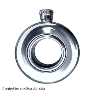 Ploskačka 120ml matná okrúhla so sklom