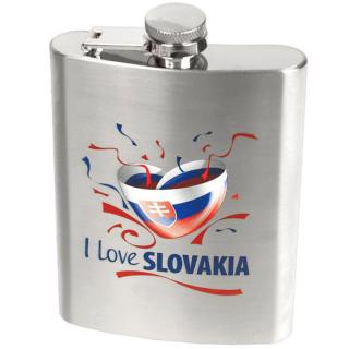 Ploskačka I Love Slovakia (nerezová ploskačka)