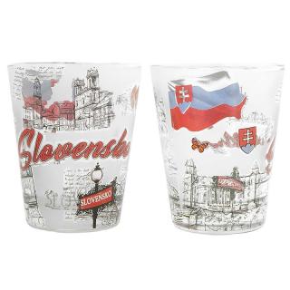 Poldecák Slovensko 0,05 L 2ks (sklenené poldecáky Slovakia)