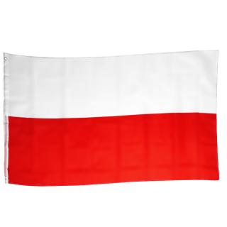 Poľská vlajka veľká 150x90cm (Vlajka Poľska materiál polyester)