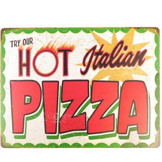 Reklamná retro tabuľa PIZZA 40x30cm (Retro plechové cedule)