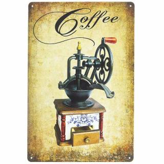 Retro plechová ceduľa Coffee 20x30cm (Retro dekorácia na stenu z plechu)