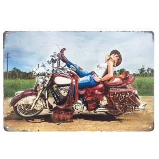 Retro tabuľa Indian 111 Motorcycle 30x20 (Retro doplnok na stenu)