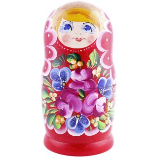 Ruská Matrioška Bábuška 5ks 18cm Original (Každá jedna matrioška je ručne maľovaná)