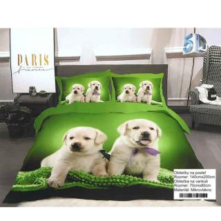 Saténové obliečky na posteľ 140x200 Labrador (obliečky mikrosatén)