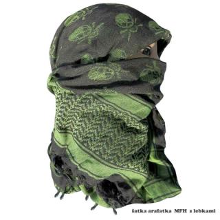 šatka arafatka MFH s lebkami (arabská šatka shemagh z army shopu nitra tifantex)