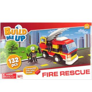 Stavebnica pre deti Hasičská stanica 132ks (Detská stavebnica typu Lego)