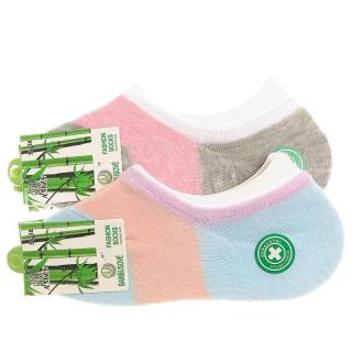 Ťapky ponožky AMZF 4ks bambus No.JB2220 (Dámske bambusové ponožky ťapky. Cena 3,9€ za bal. 4 páry)