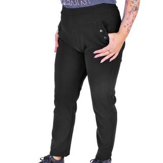 Teplákové nohavice pre moletky čierne STF (Dámske nohavice - 65% polyester, 35% elastan)