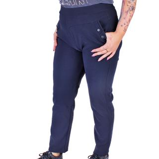 Teplákové nohavice pre moletky tmavomodré STF (Nohavice pre ženy - 65% polyester, 35% elastan)