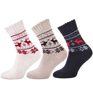 Teplé ponožky dámske Alpaka Sob 02 (Kvalitné ponožky vlnené)