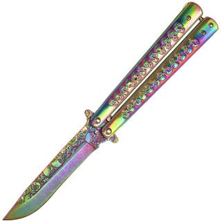 TFT Balisong  BTF10-Skull rainbow 10cm