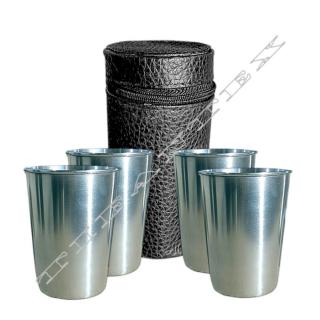 TFT Nerezové poháriky GS3353 0,07L 4ks s púzdrom